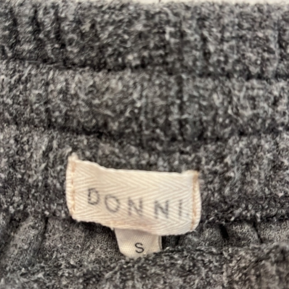 DONNI Terry Cloth Henley Shorts Gray - Picture 2 of 11